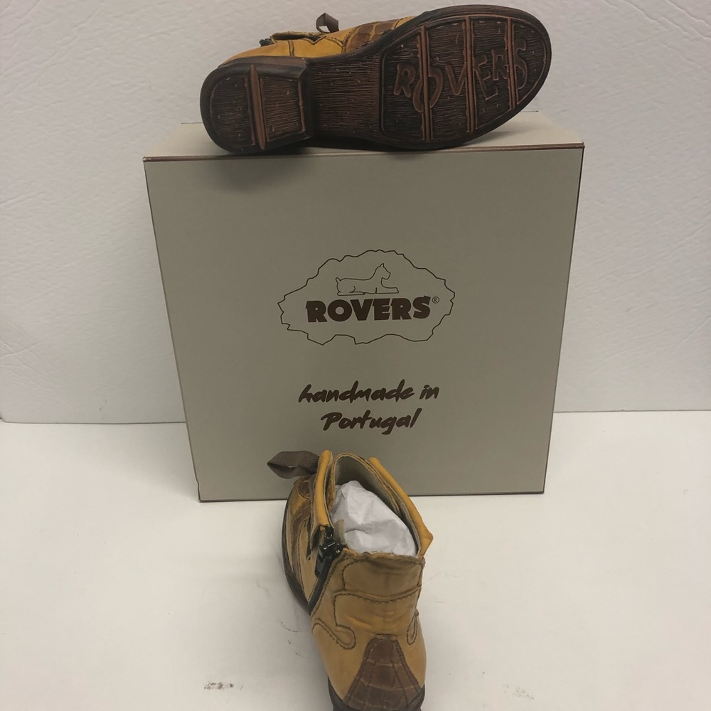 Rovers shoe boot side zipper mustard leather - Picture 4 of 5